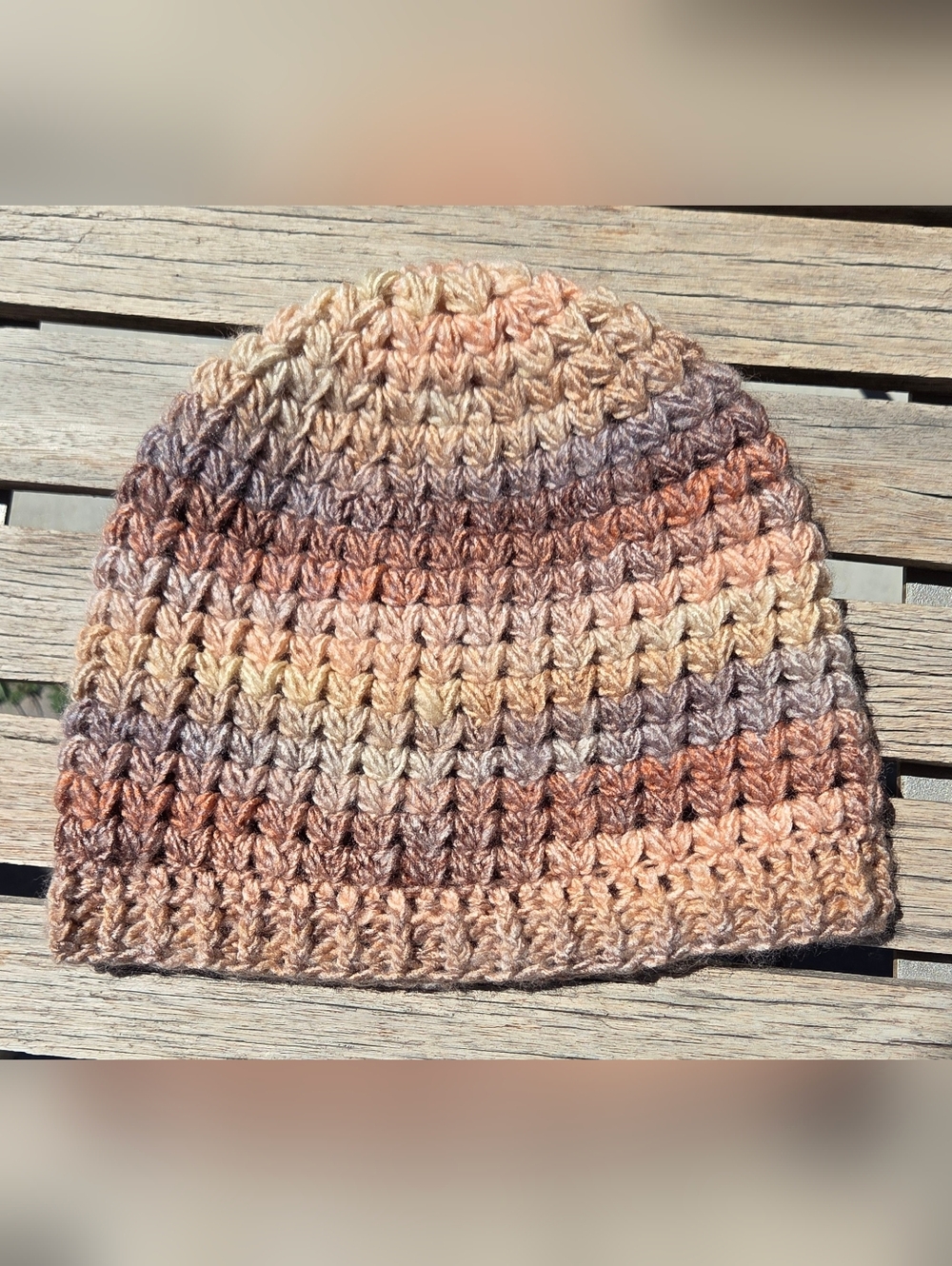 Artisan Handmade Crochet "Himalayan Salt Rocks" Unisex Beanie Hat